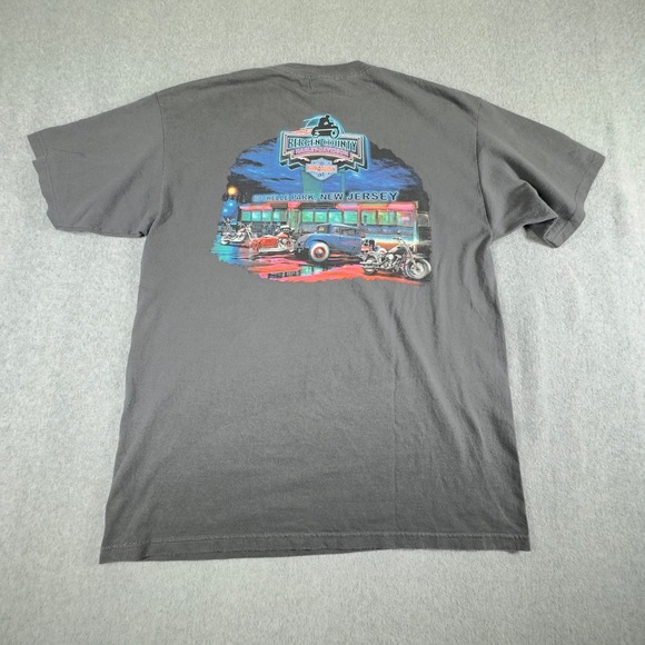 Harley-Davidson Other - Harley Davidson T Shirt Mens L Gray Bergen County NJ New Jersey Cotton Retro